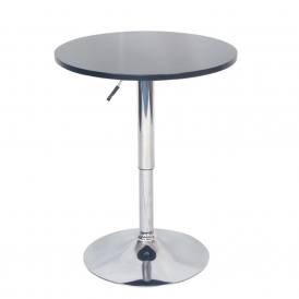 Bárasztal magassága állítható, fekete, átmérő 60 cm, BRANY NEW